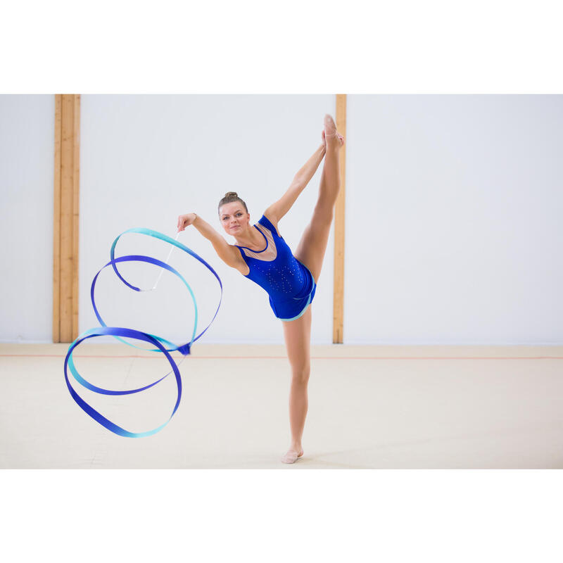 Stuha na moderní gymnastiku 6 m modro-tyrkysová