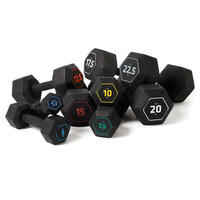 Hexagonal Cross Training Hex Dumbbell 17.5 kg - Black