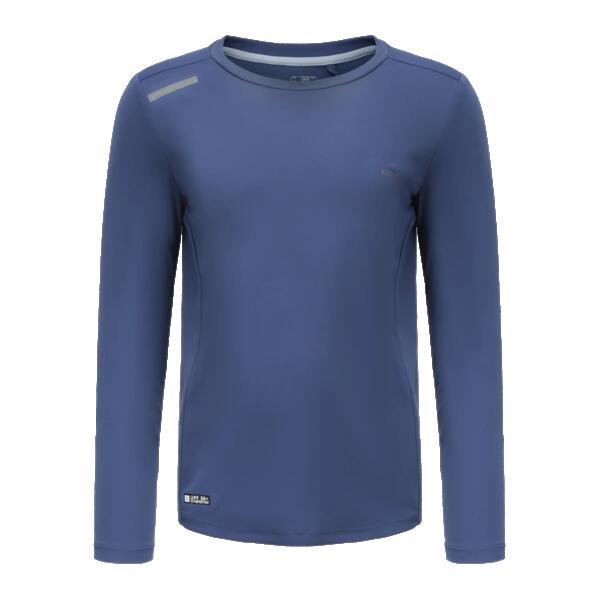 Long-sleeved blue sun-protective top