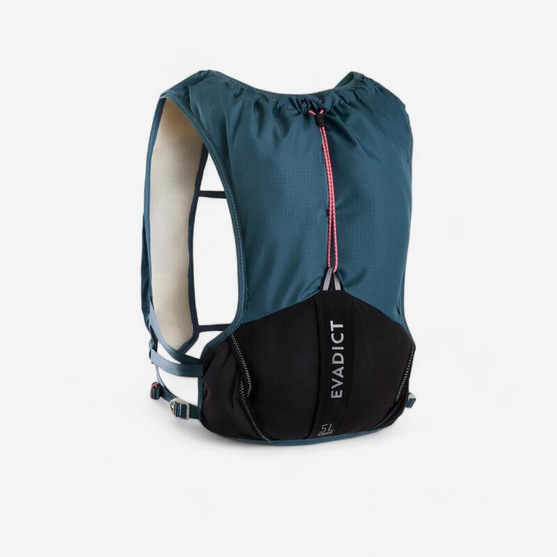 SAC TRAIL RUNNING 5L TURQUOISE - VENDU AVEC POCHE À EAU 1L