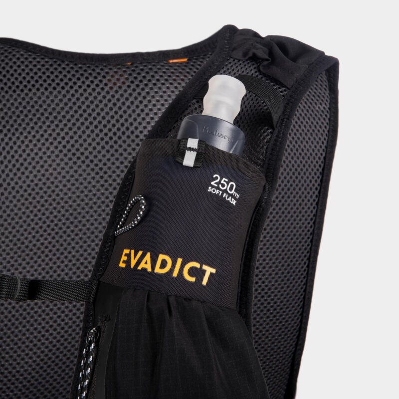 Mochila hidratación trail running 5L Evadict negro