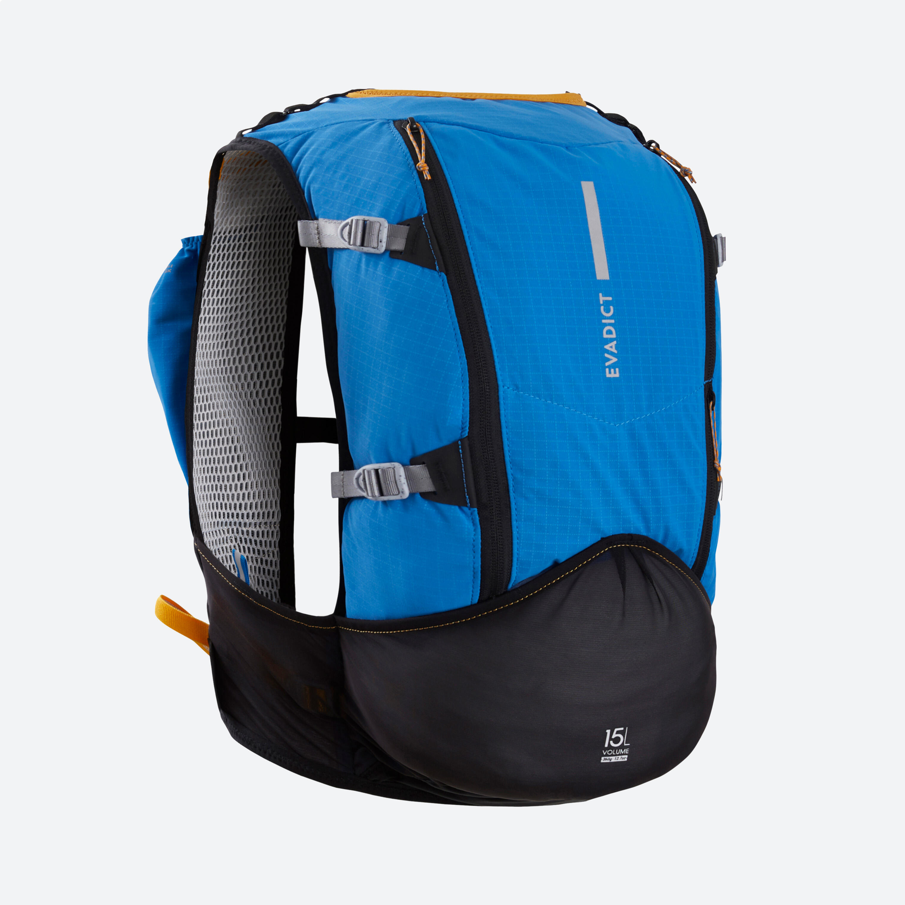 running with laptop in backpack