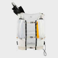 Unisex Trail Running Hydration Vest and Bottle Holder - white orange