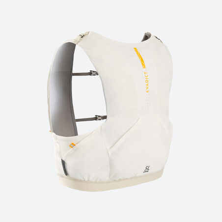 Unisex Trail Running Hydration Vest and Bottle Holder - white orange