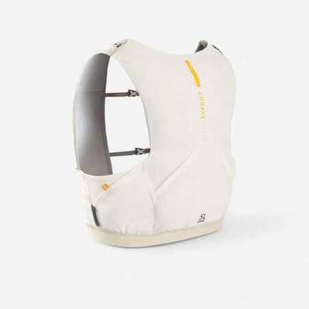 Unisex Trail Running Hydration Vest and Bottle Holder - white orange