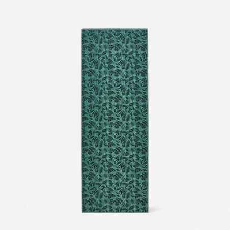 Fitness Yoga Mat (8mm) Green Leaf Print - Kimjaly