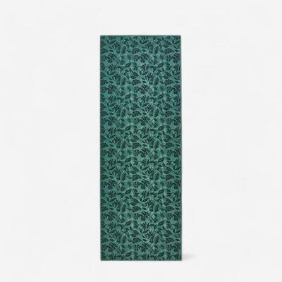 Yogamat voor zachte yoga comfort 173 cm x 61 cm x 8 mm groen blaadjes