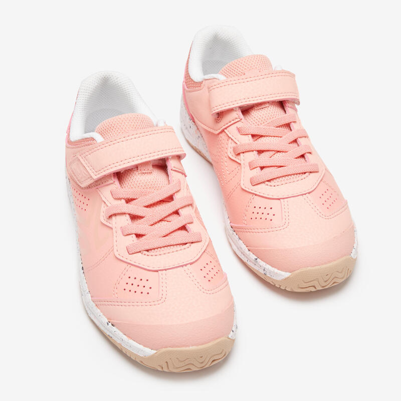 Zapatilla tenis con tira adherente Niños Artengo  TS160 rosa