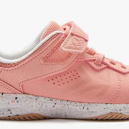 Zapatilla tenis con tira adherente Niños Artengo  TS160 rosa