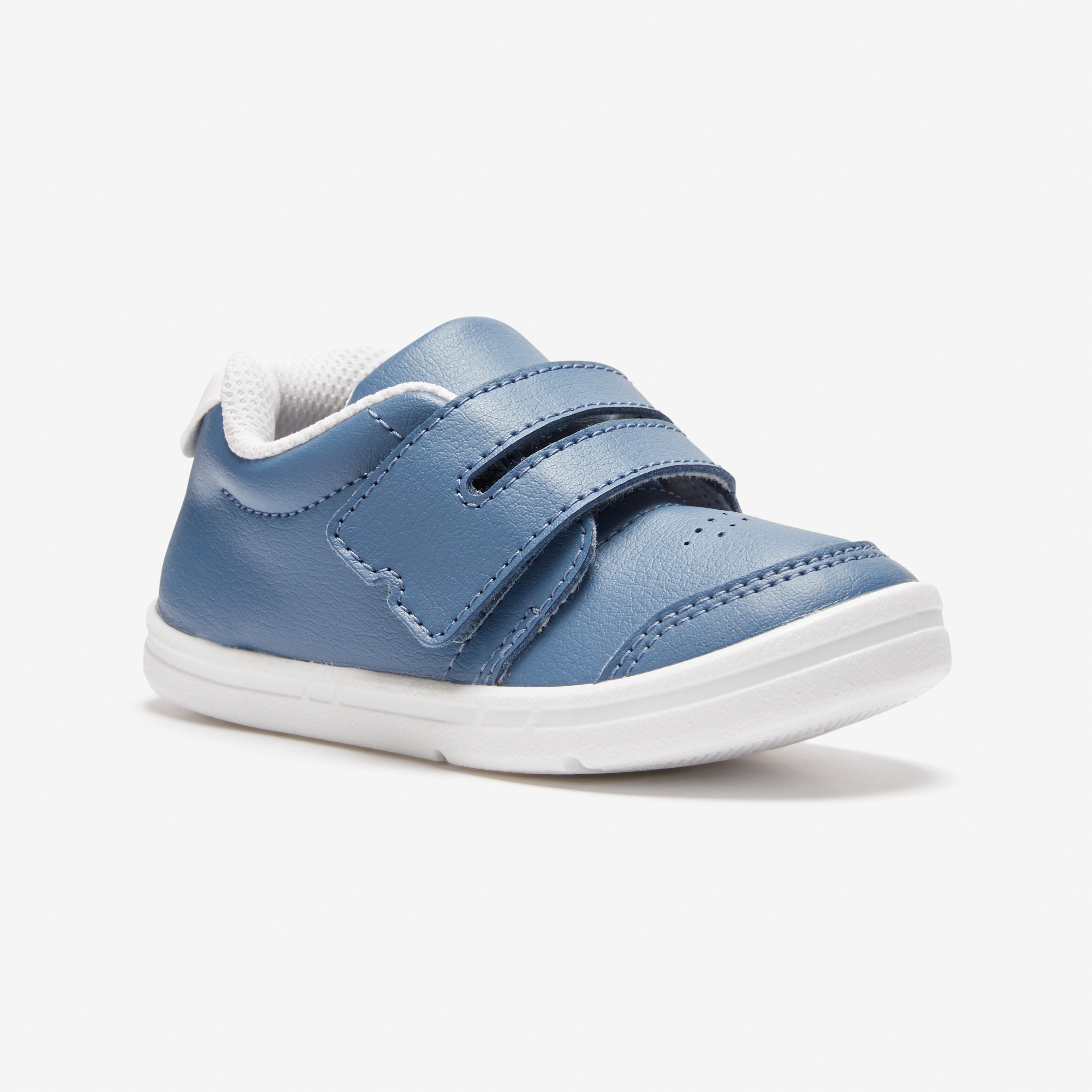 Decathlon - Chaussures Premiers Pas À Scratch - - I Learn Du 20 Au 24 - Baskets - Education Sportive Enfant - Blanc-bleu-gris - 22 - Decathlon