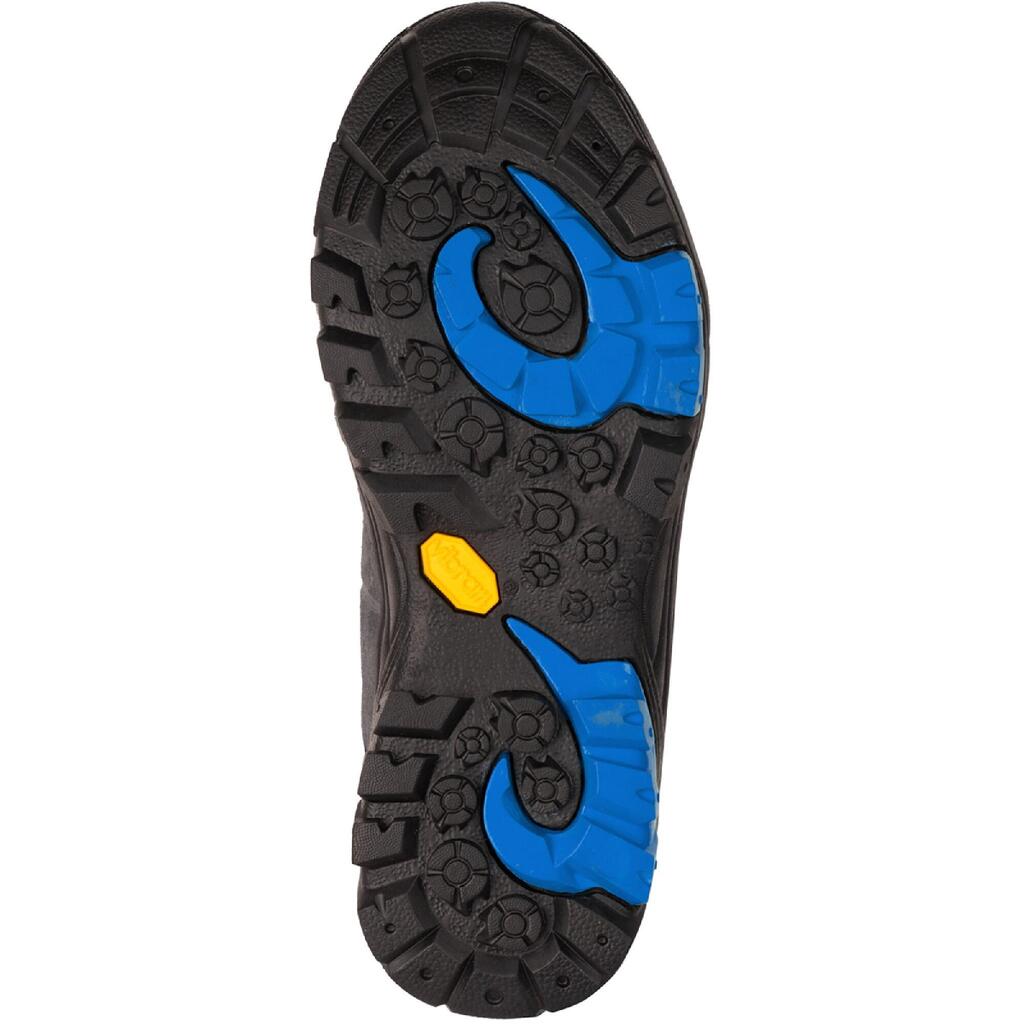 Berniukų neperšlampami žygių batai „Trollsteinen Hiker Mid“, pilki su mėlyna