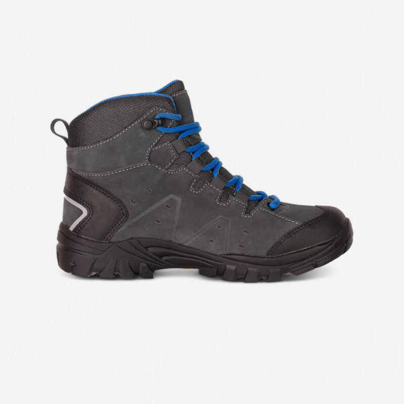 CHAUSSURES DE RANDONNÉE IMPERMÉABLES GARÇON - TROLLSTEINEN HIKER MID GRIS/BLEU