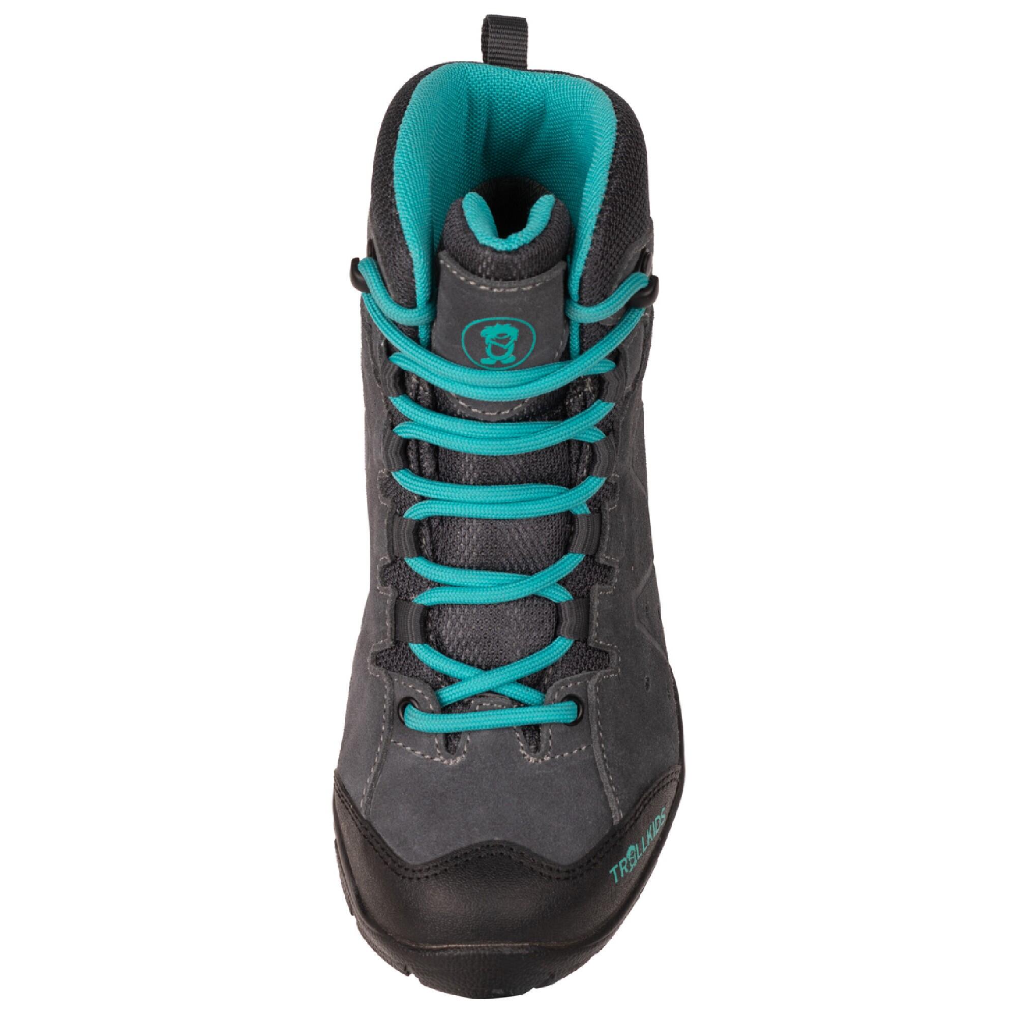 Waterdichte wandelschoenen voor meisjes Trollsteinen Hiker mid grijs blauw 3/4