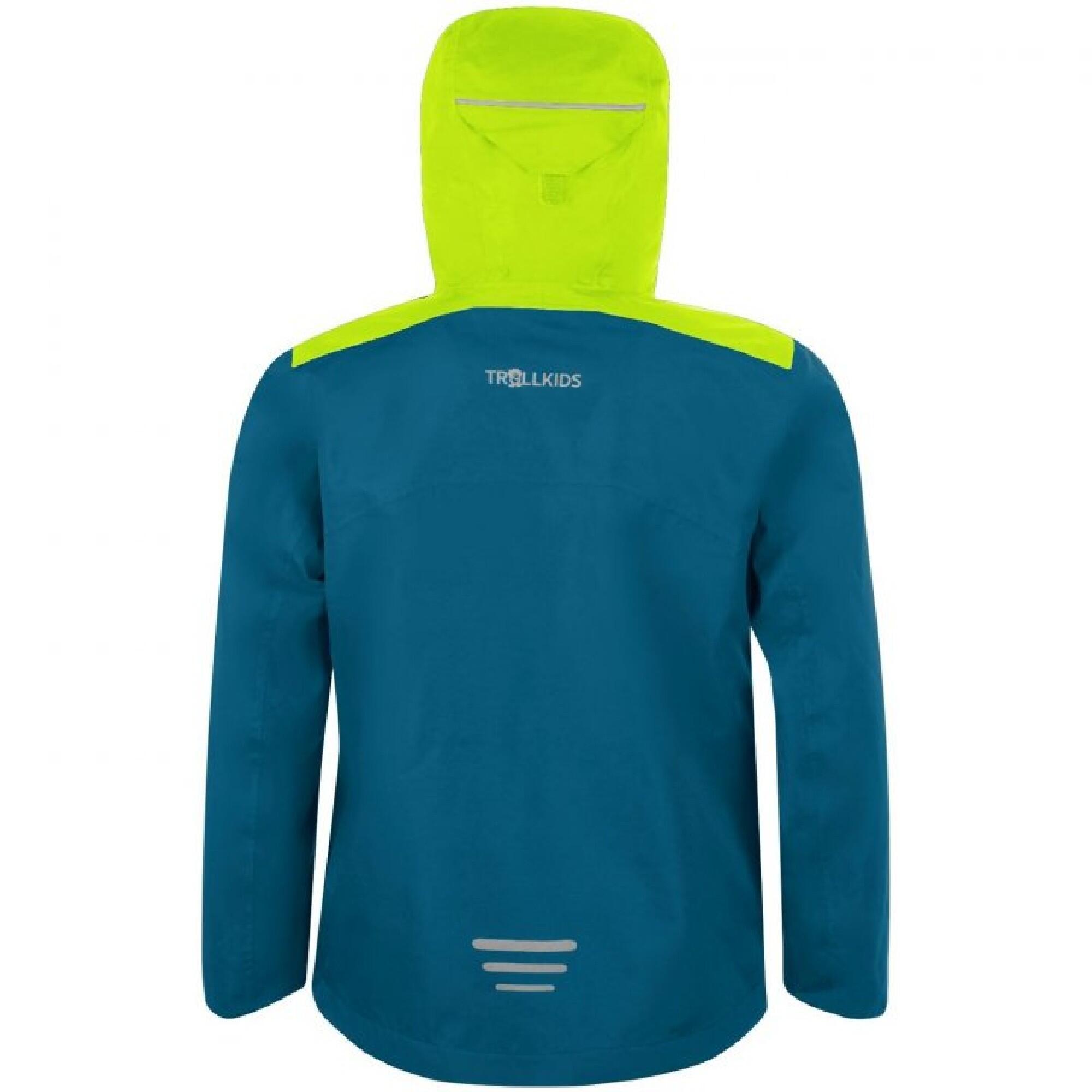 Trollkids Regenjacke Kinder Wandern - Bergen petrol/grün 2/2