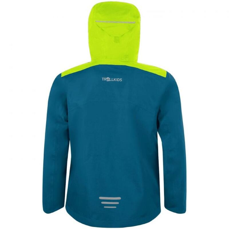 Trollkids Regenjacke Kinder wasserdicht Wandern Gr. 128-164 - Bergen petrol/grün