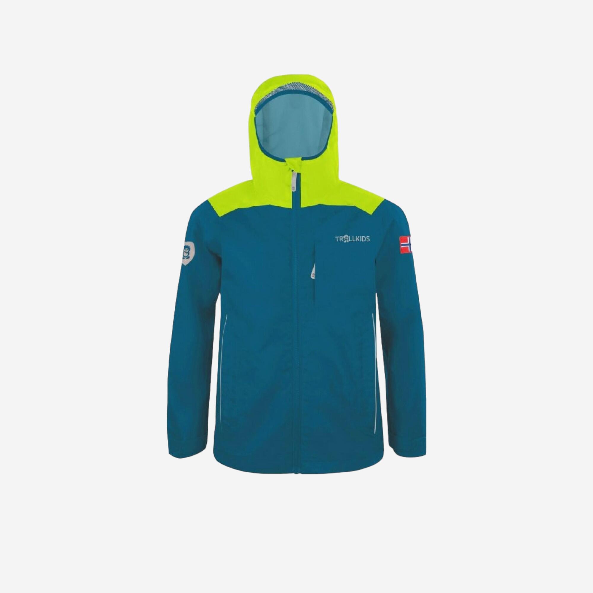TROLLKIDS Trollkids Regenjacke Kinder Wandern - Bergen petrol/grün