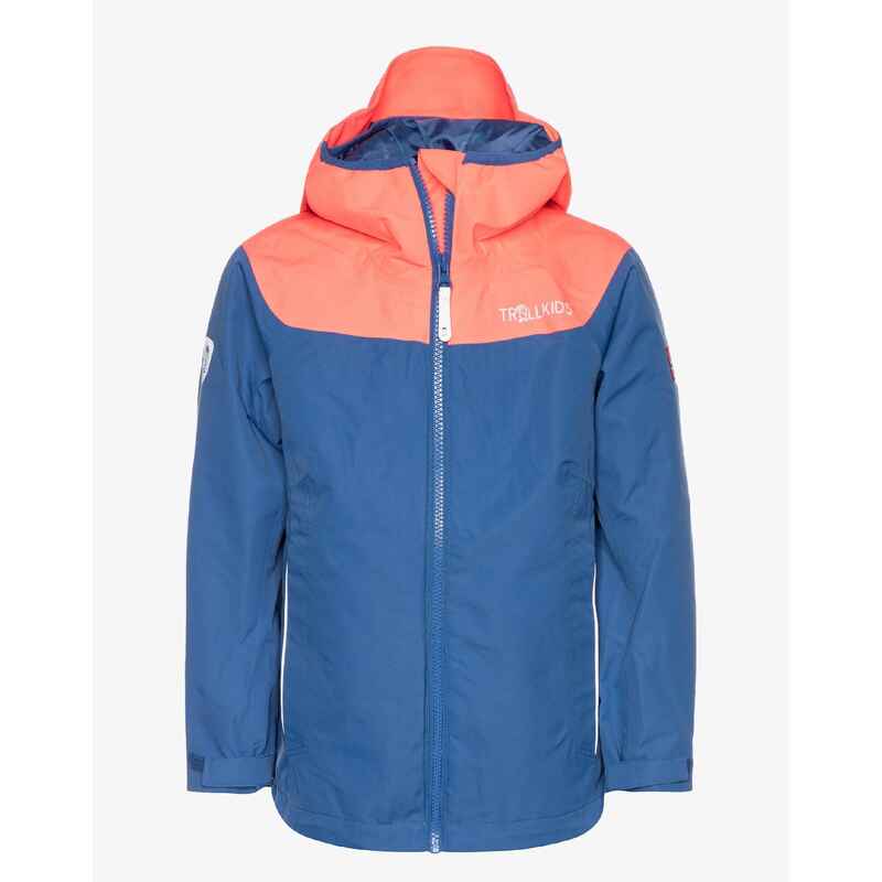 Wanderjacke wasserdicht TROLLKIDS Kids Bergen Jacket Mädchen midnight blue/coral