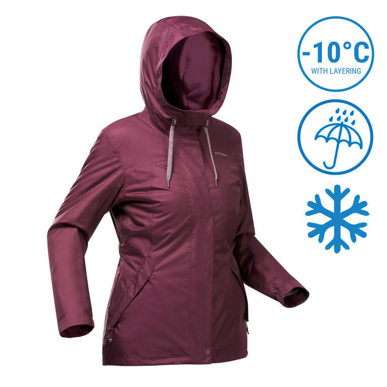 Women’s Snow hiking Jacket - SH100 X-WARM -10°C