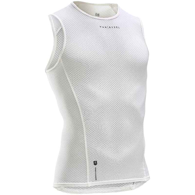 Fahrrad Unterwäsche Rennrad RC 500 Funktionsshirt ärmellos Herren weiss Fahrrad Unterwäsche Rennrad RC 500 Funktionsshirt ärmellos Herren weiss