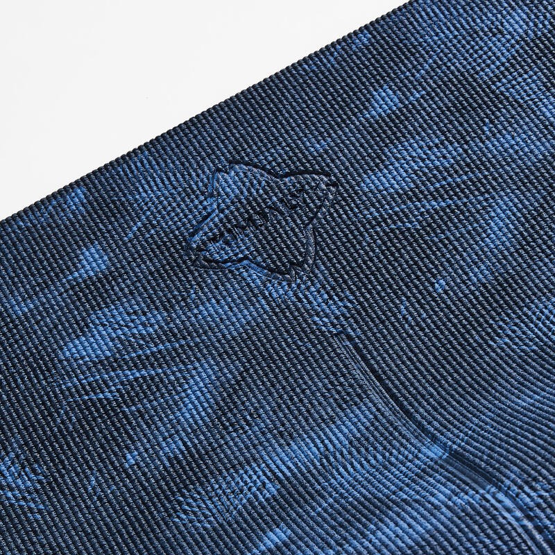 Podložka na jógu Confort 8 mm modrá s palmami