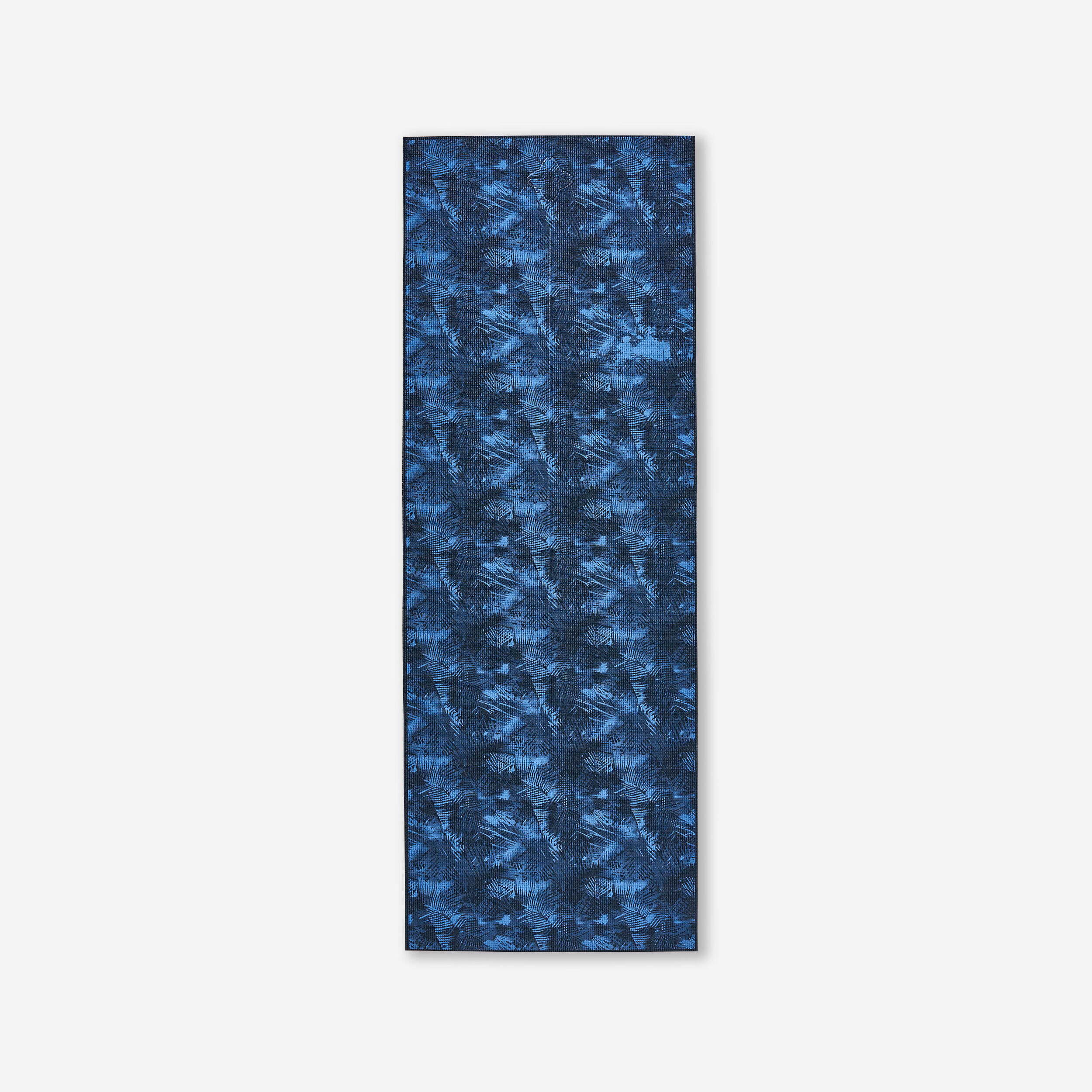 KIMJALY Gentle Yoga Comfort Mat 173 cm ⨯ 61 cm ⨯ 8 mm - Dark Blue Palms