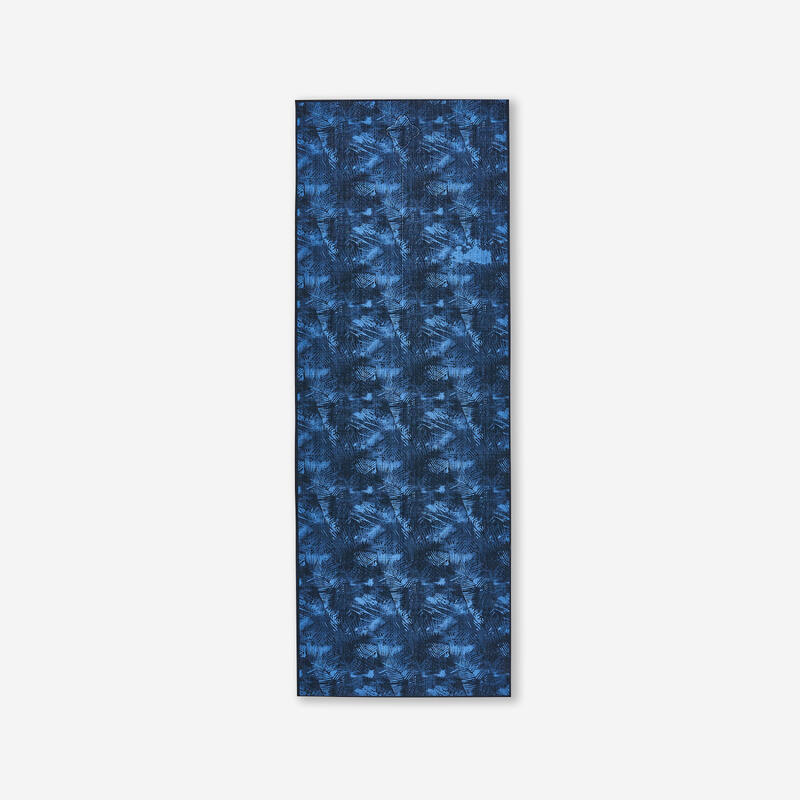 Podložka na jógu Confort 8 mm modrá s palmami