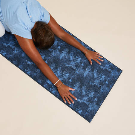 Matras Yoga Nyaman 8 mm - Palm Biru Gelap