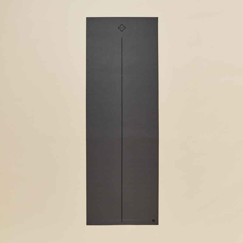 Yogamatte Travel für unterwegs faltbar 180 cm × 62 cm × 1,3 mm - grau