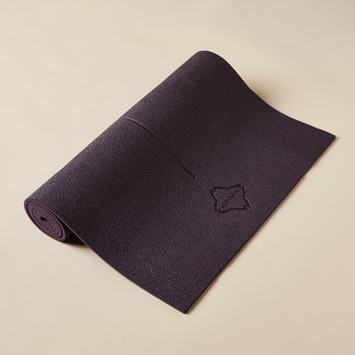 TAPIS YOGA CONFORT 173CM X 61CM X8 MM VIOLET FONCE