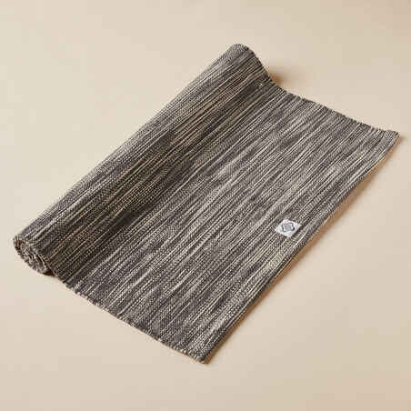 Gentle Yoga Cotton Mat/Over-Mat 183 cm ⨯ 68 cm ⨯4 mm - Mottled Grey