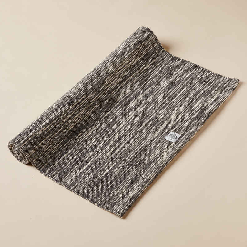 Yogamatte/Mattenauflage für sanftes Yoga Baumwolle 4 mm graumeliert Media 1