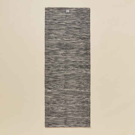 Gentle Yoga Cotton Mat/Over-Mat 183 cm ⨯ 68 cm ⨯4 mm - Mottled Grey