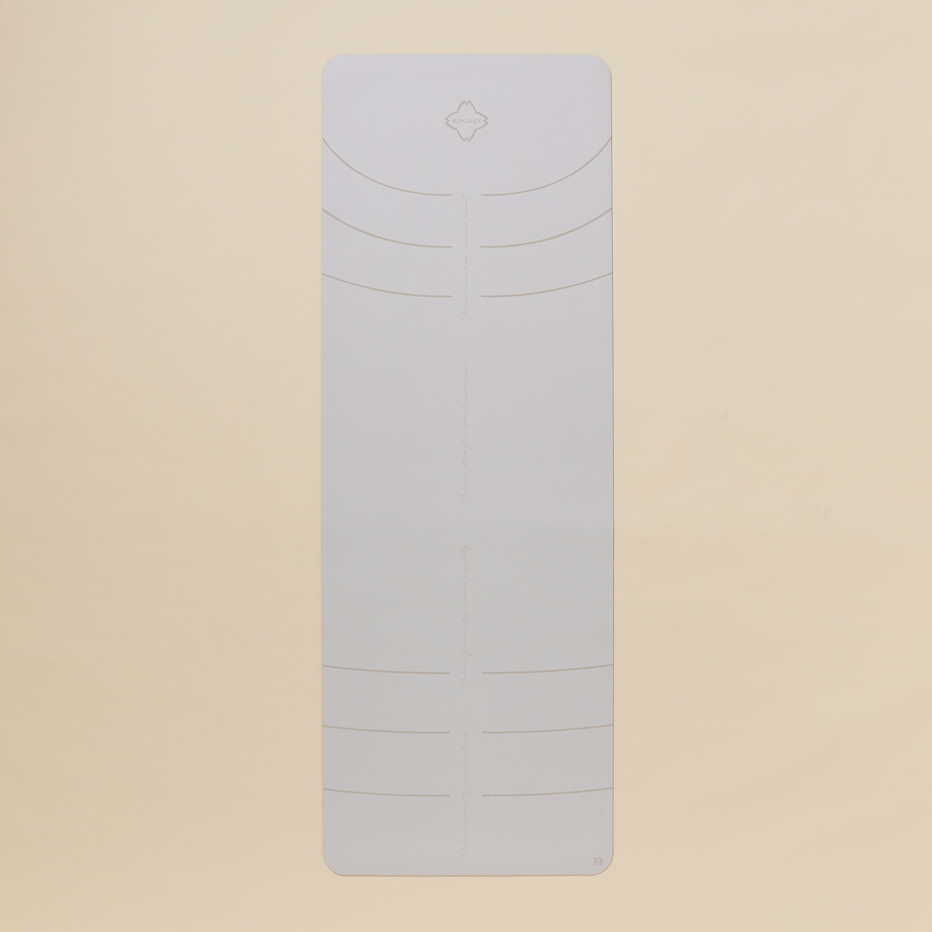 KIMJALY Yoga Mat 185 cm ⨯ 65 cm ⨯ 3 mm Grip+ - Beige