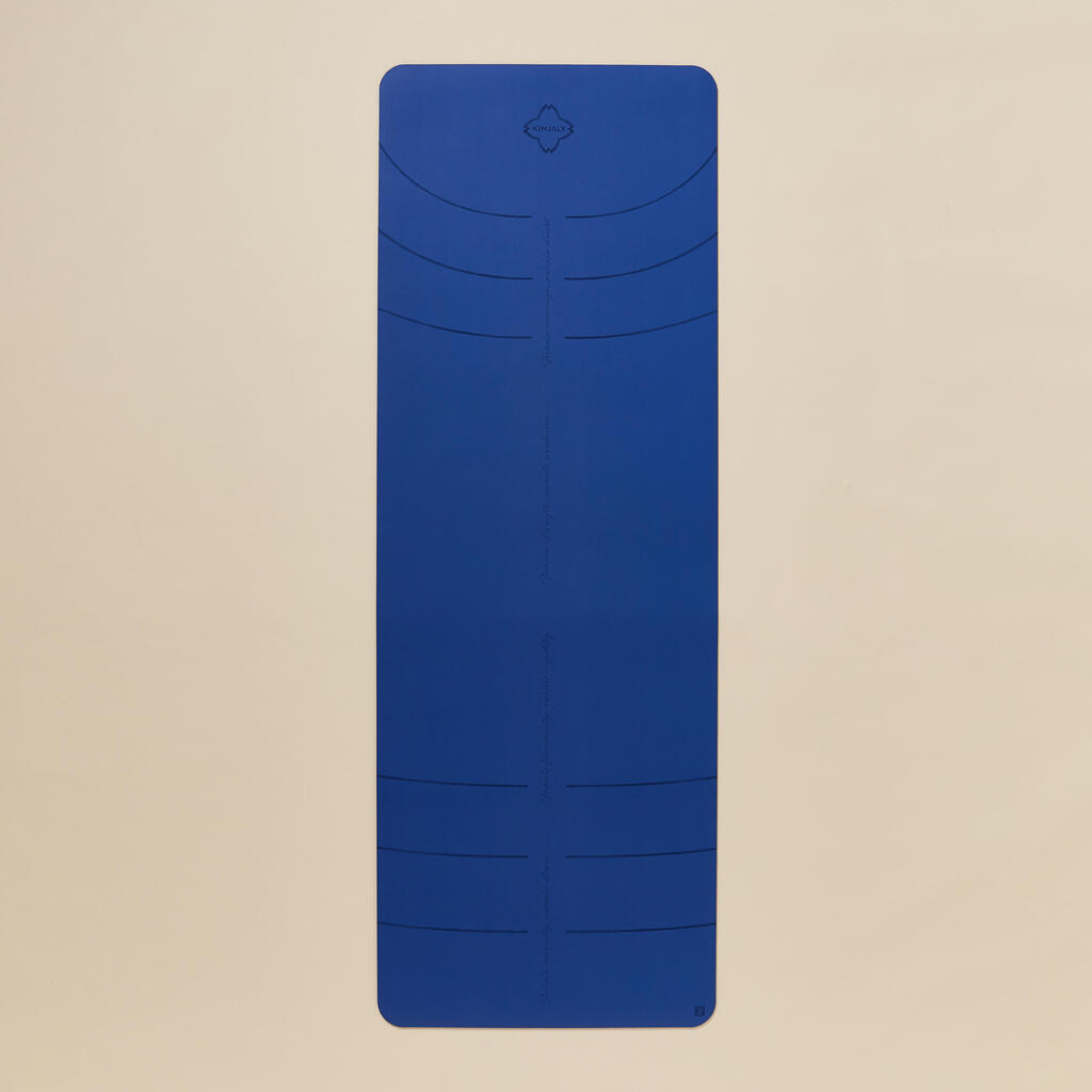 Yoga mat grip+ 185cm x 65cm x 5mm - indigo
