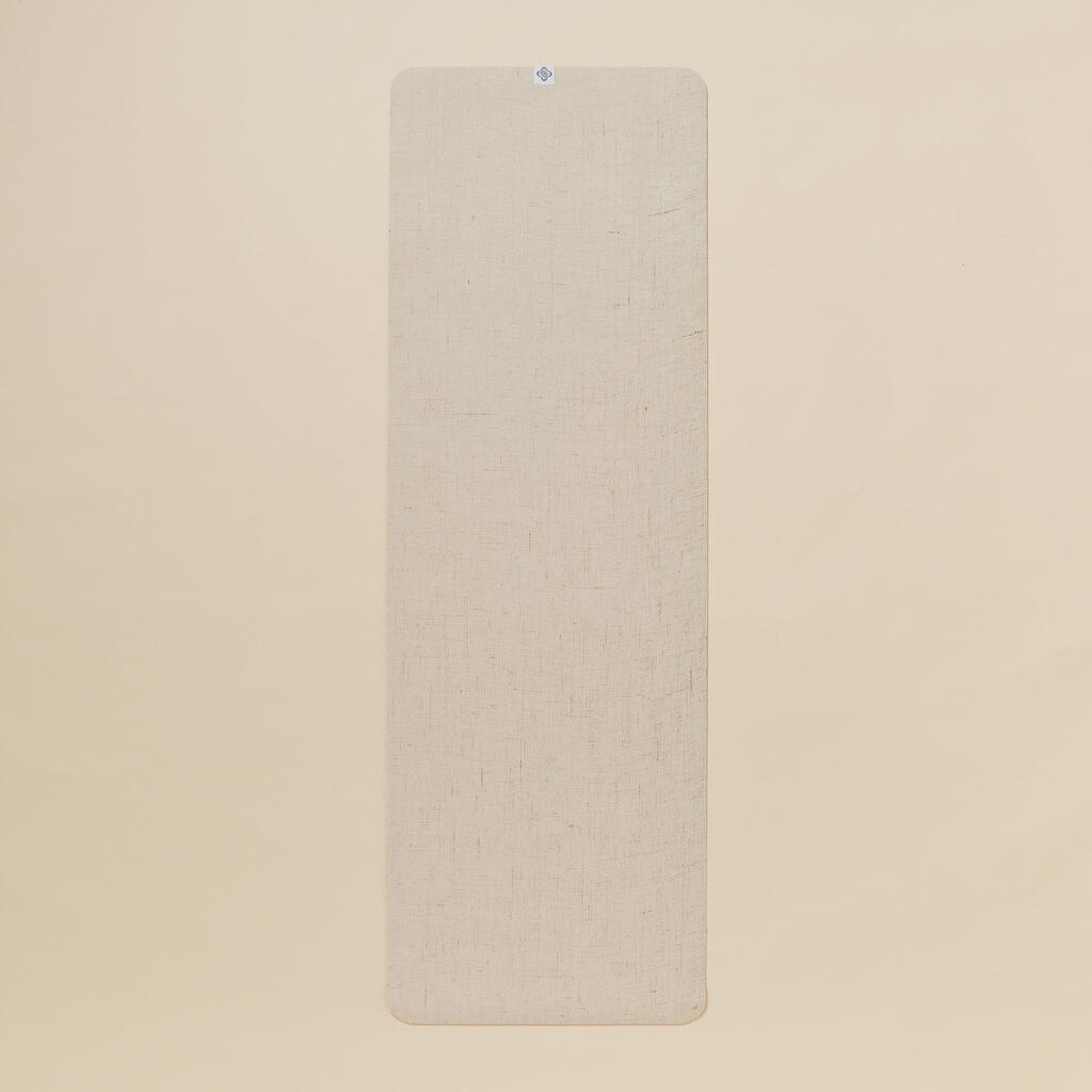 183 cm x 61 cm x 4 mm jute and natural rubber yoga mat