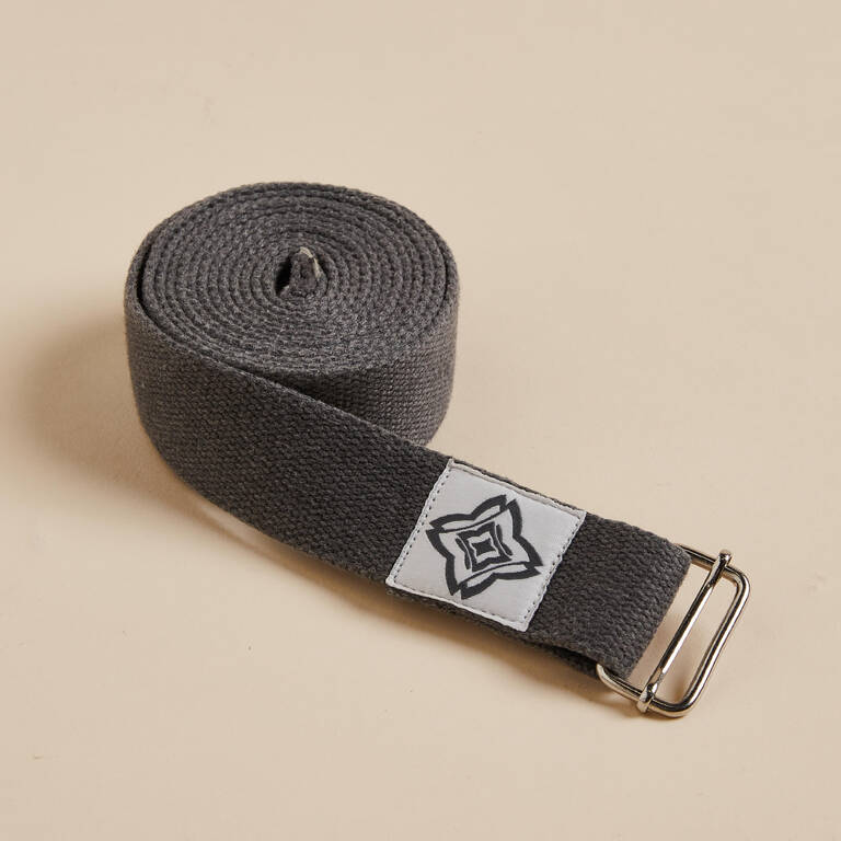 Organic Cotton Yoga Strap - Grey