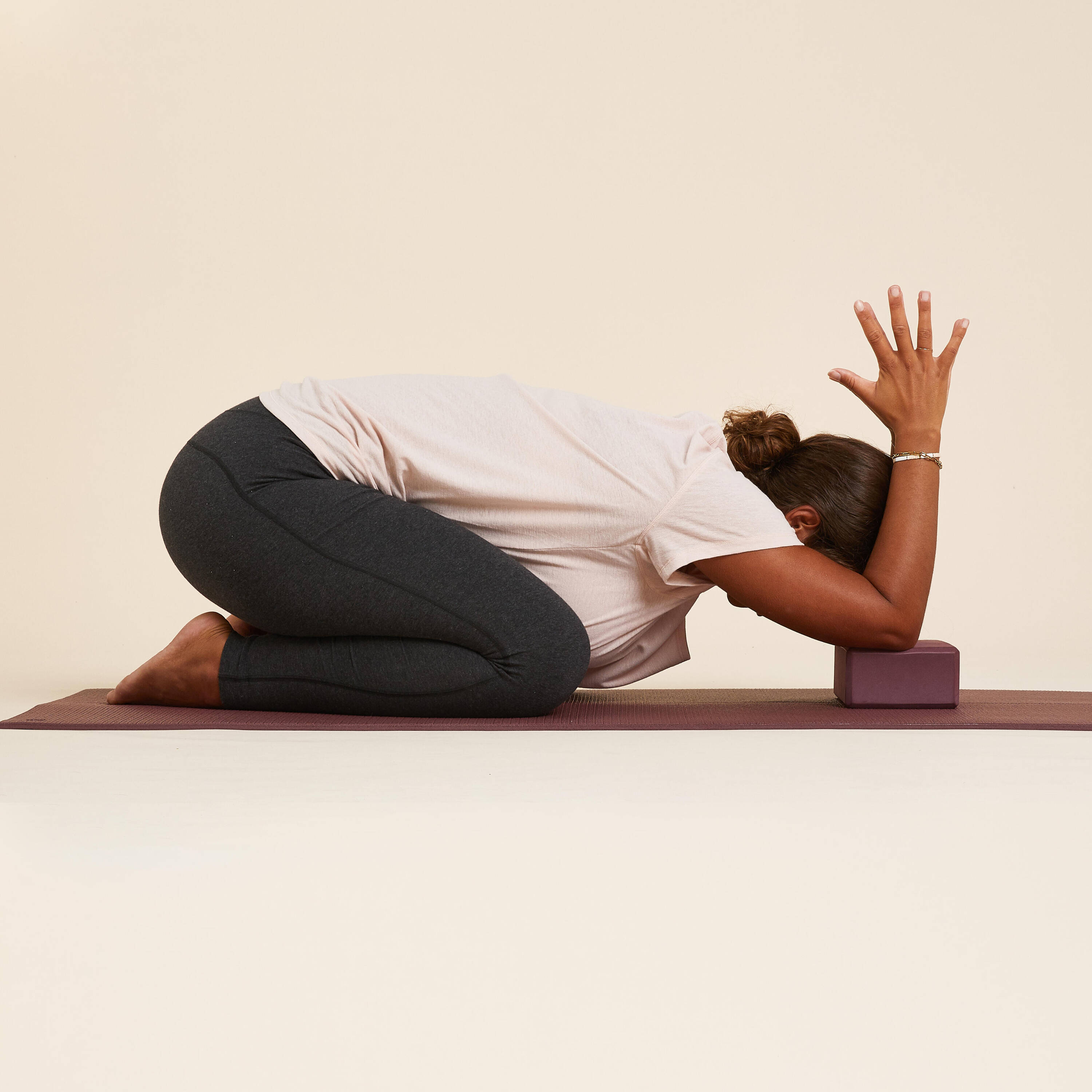 Yoga Foam Block - Burgundy -  2