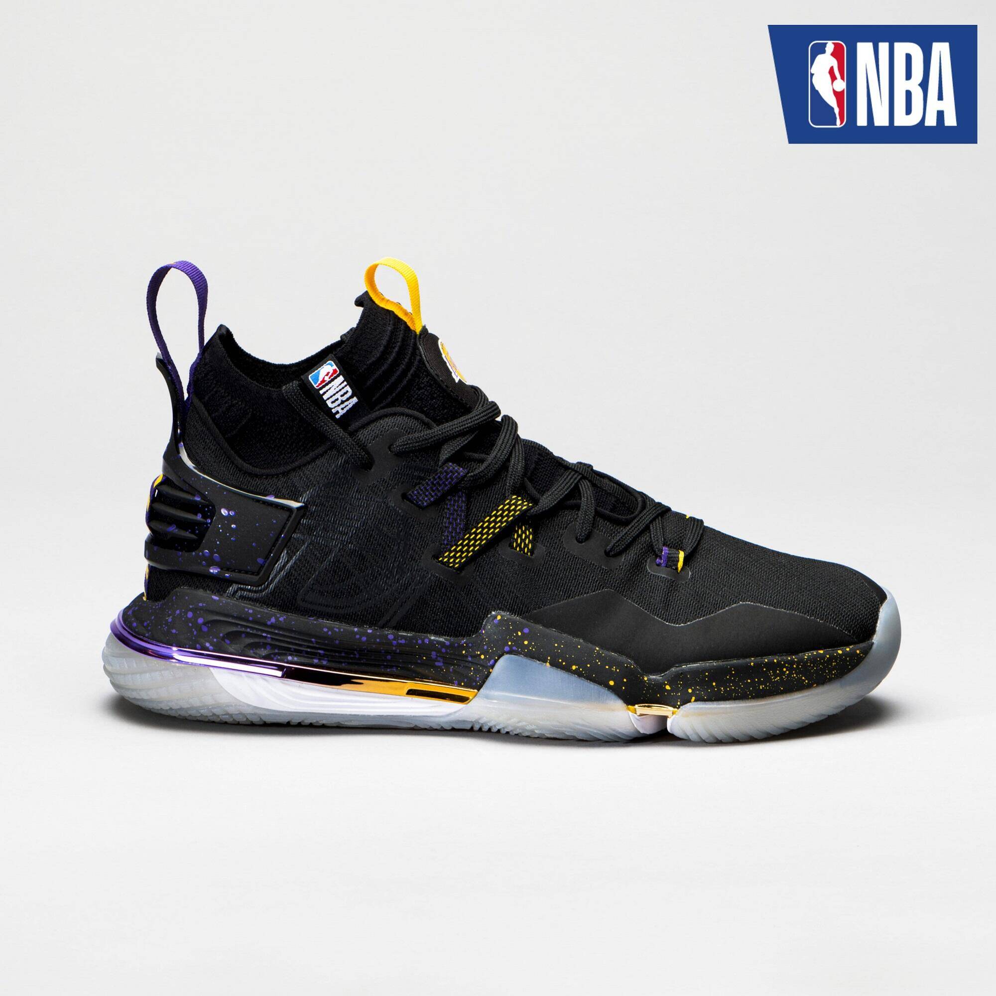 Adult Basketball Shoes LA Lakers NBA Licensed SE900 Black -  1