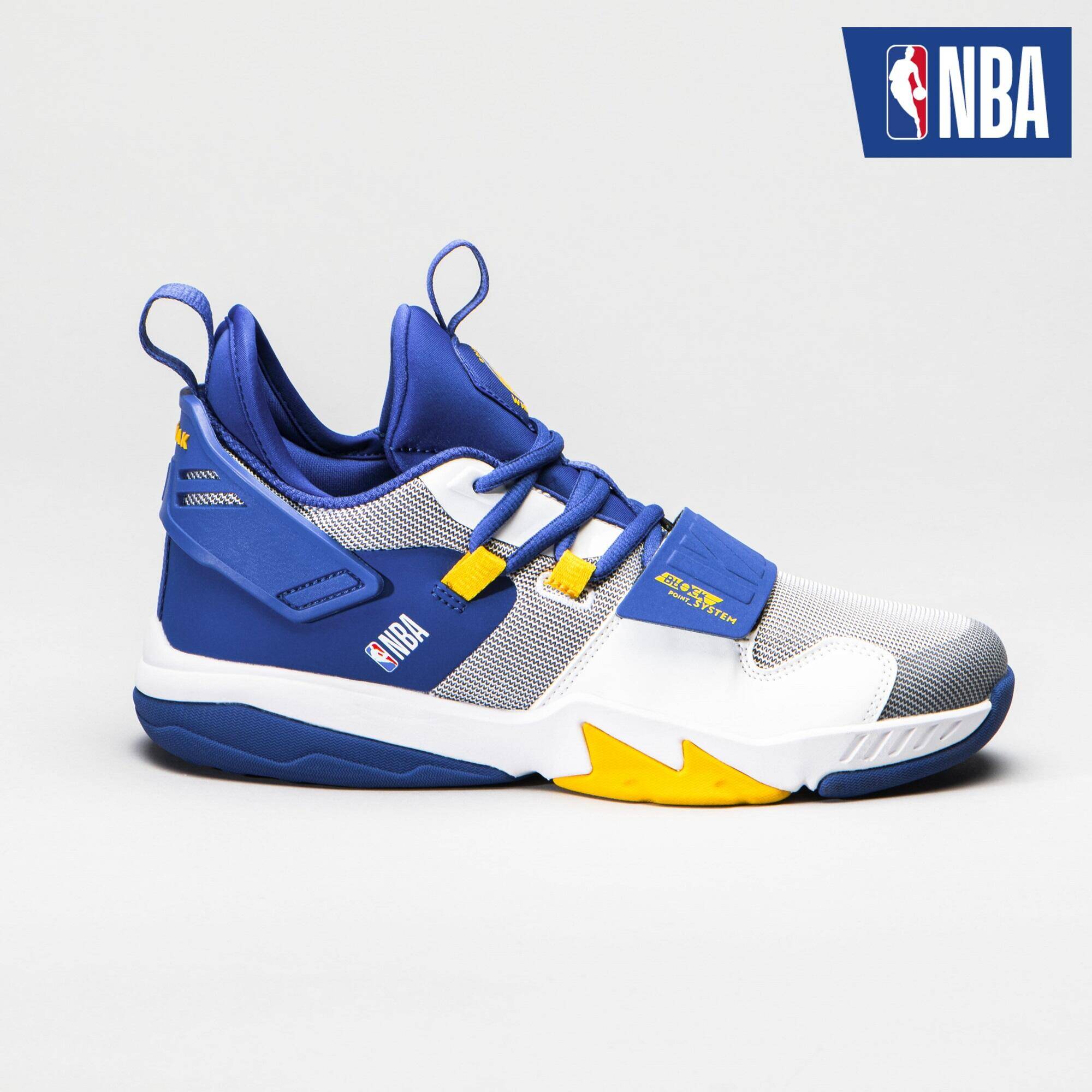Kids Basketball shoes Golden State Warriors NBA Licensed SS500 White Blue -  1