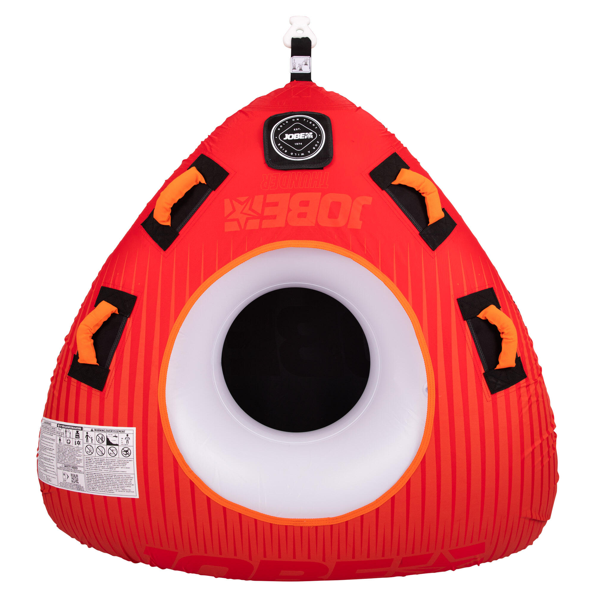 Pack towable tube 1 Person - Jobe Thunder star Red - Decathlon