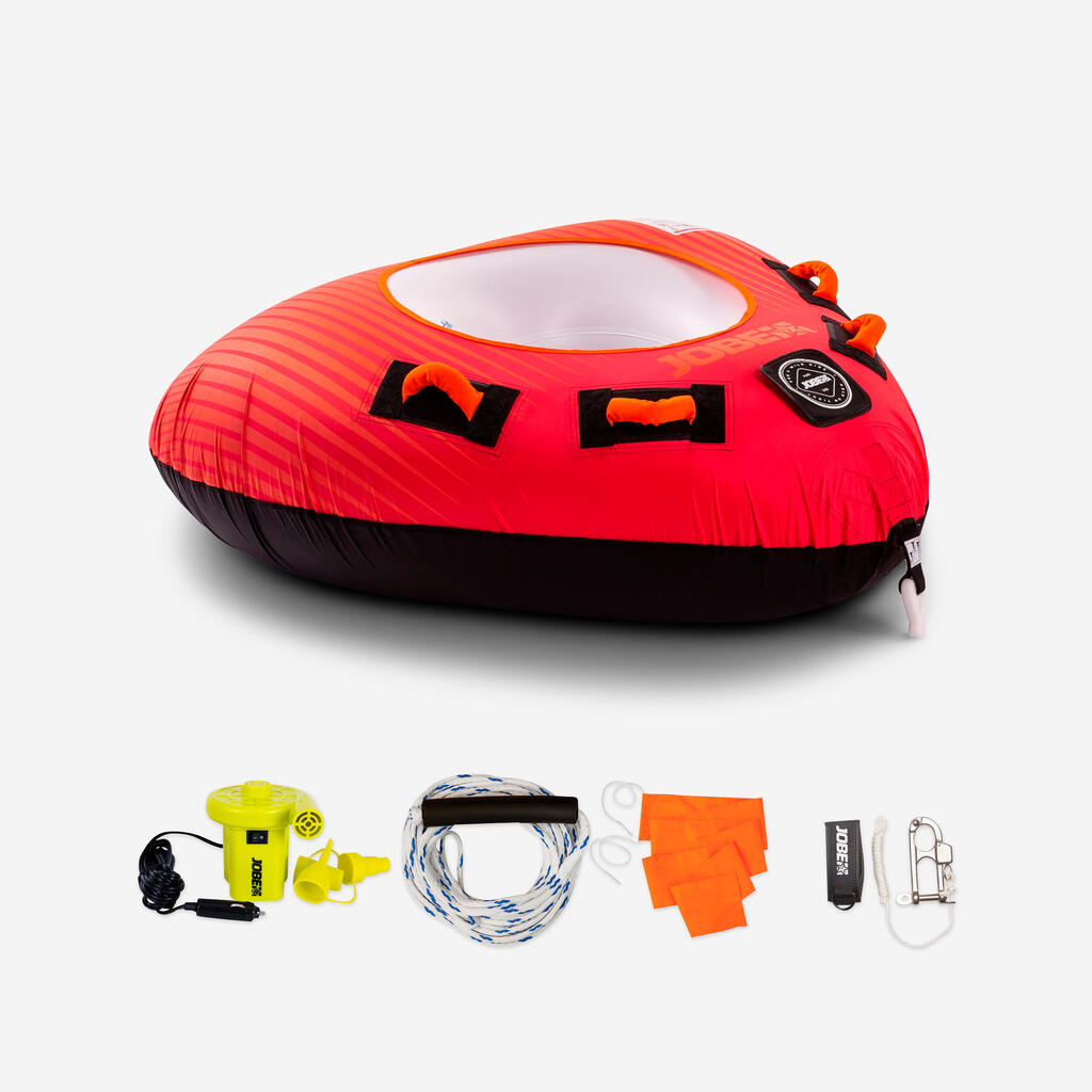 Pack towable tube 1 Person - Jobe Thunder star Red