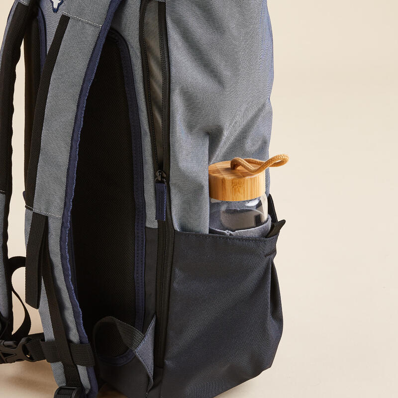 Rucksack für Yogamatte blau/grau 