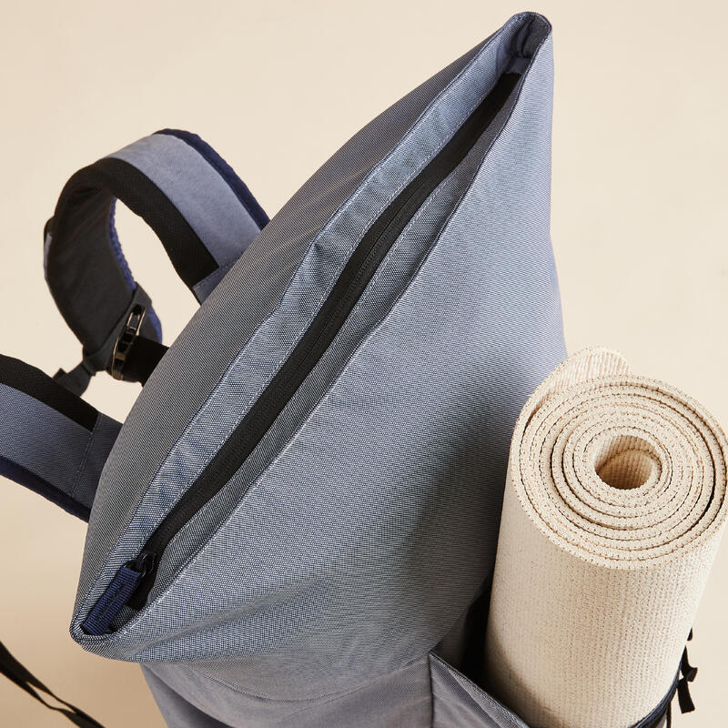 Sac à dos tapis de yoga 35L, gris