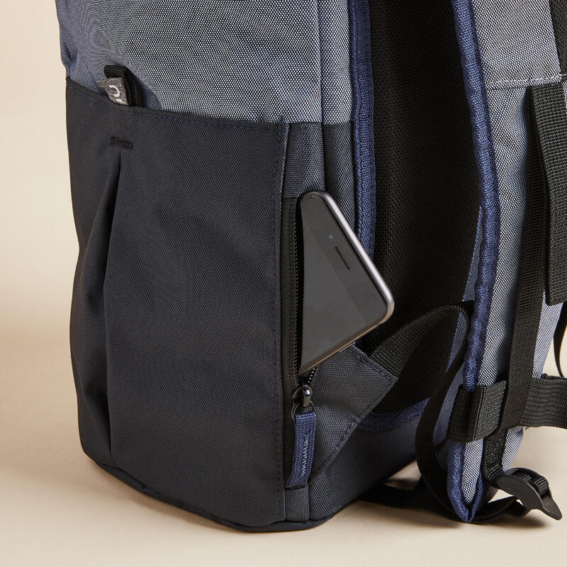 Rucksack für Yogamatte blau/grau 