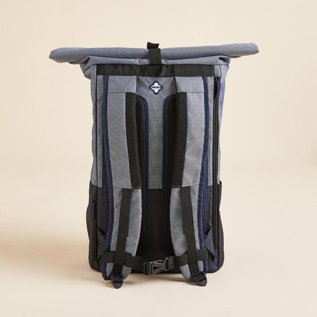 Mochila Esterilla Yoga Azul Gris