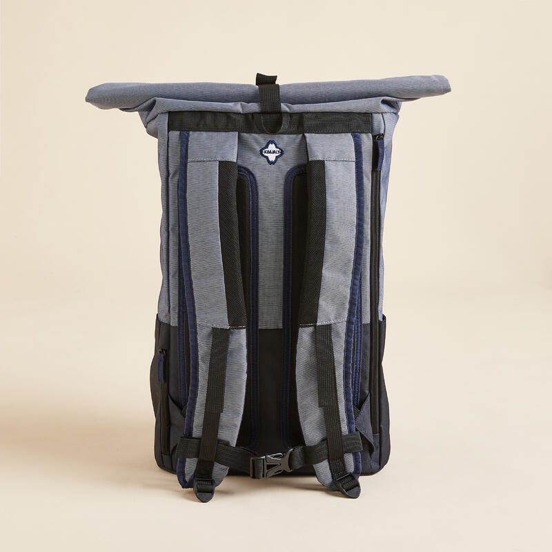 RUGZAK VOOR YOGAMAT BLAUW/GRIJS