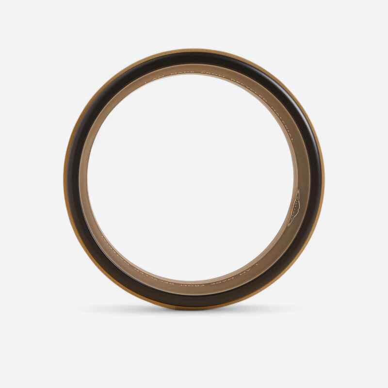 Yoga Wheel aus recyceltem Kunststoff. In Frankreich hergestellt. Schwarz/beige.