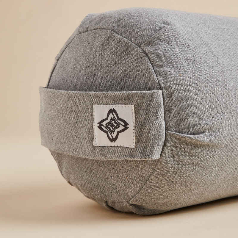 EcoFriendly Yin and Restorative Yoga Bolster Grey Decathlon