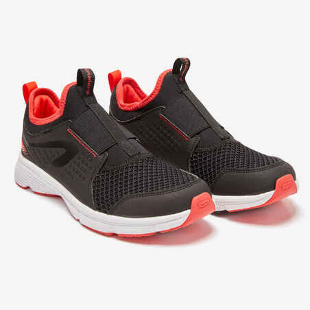Kids' Pull-On Trainers Run Support Easy - Black/Red