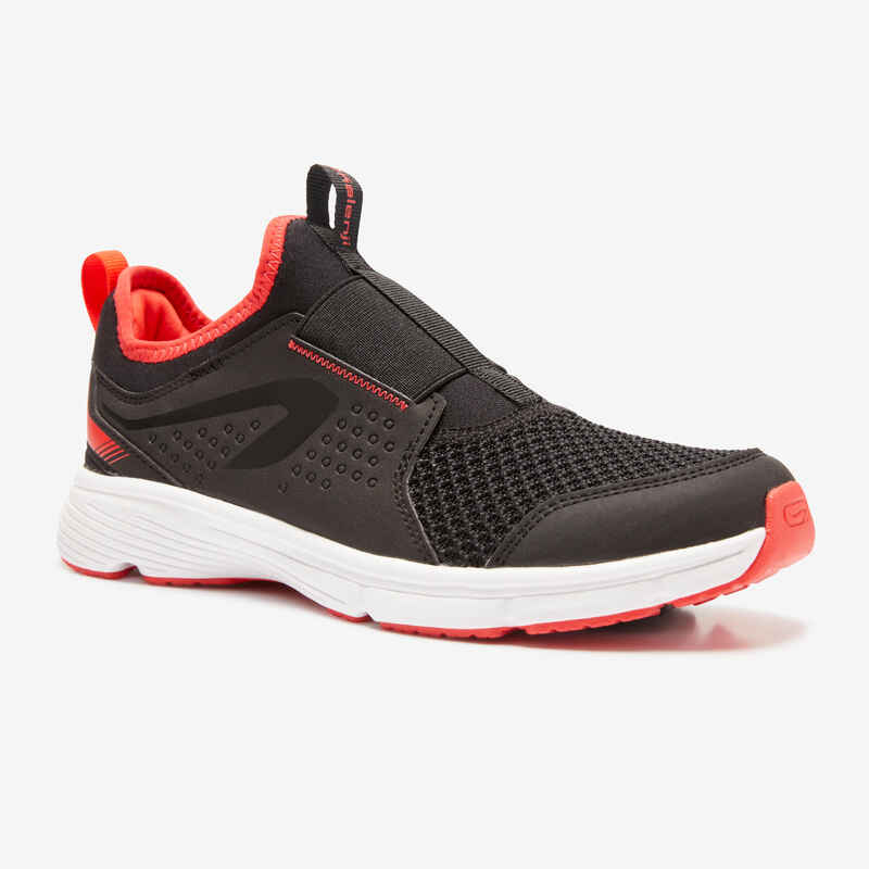 Kids' Pull-On Trainers Run Support Easy - Black/Red